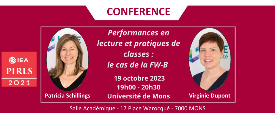 Conférence PIRLS à l'UMONS - 19 octobre 2023 - 19h00