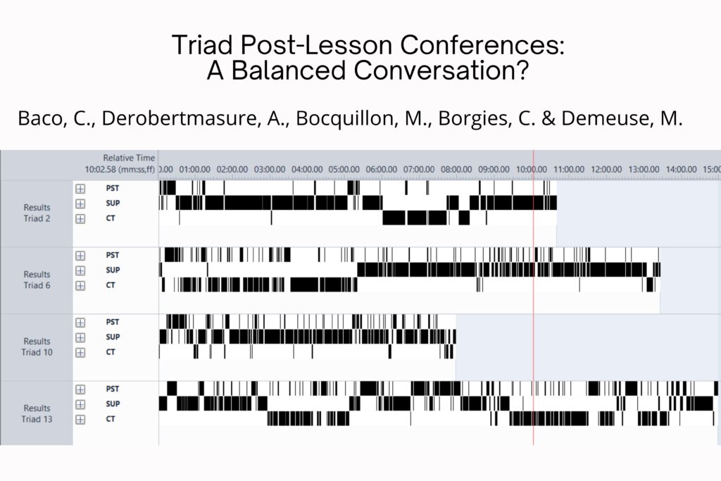 Triad Post-Lesson Conferences : A balanced Conversation ?