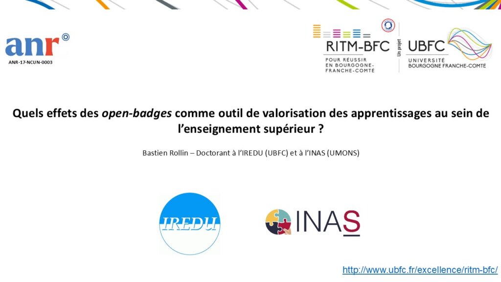 Quels effets des open-badges comme outil de valorisation des apprentissages au sein de l’enseignement supérieur ?