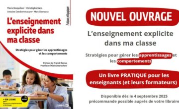 Nouvel ouvrage sur l’enseignement explicite à paraitre le 4 septembre
