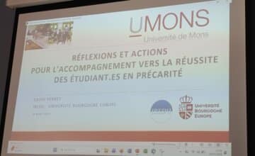 Cathy Perret de l'UBE a animé un séminaire portant sur la lutte contre la précarité étudiante.