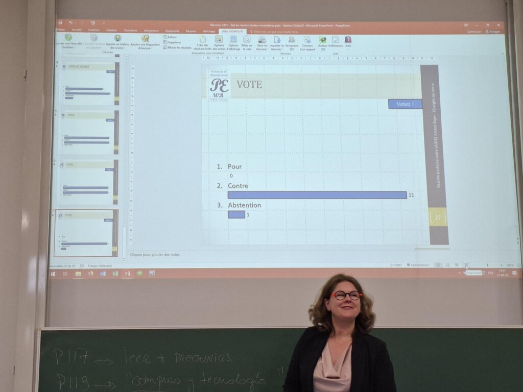 Ariane Baye en visite à l'INAS
