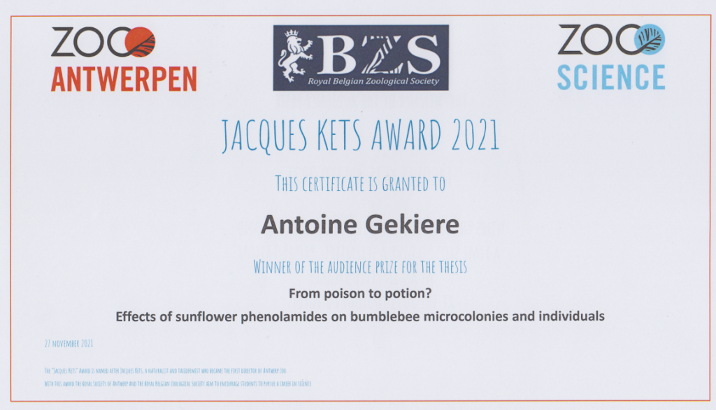 Un chercheur de l’UMONS remporte le prix du public lors des Jacques Kets Awards