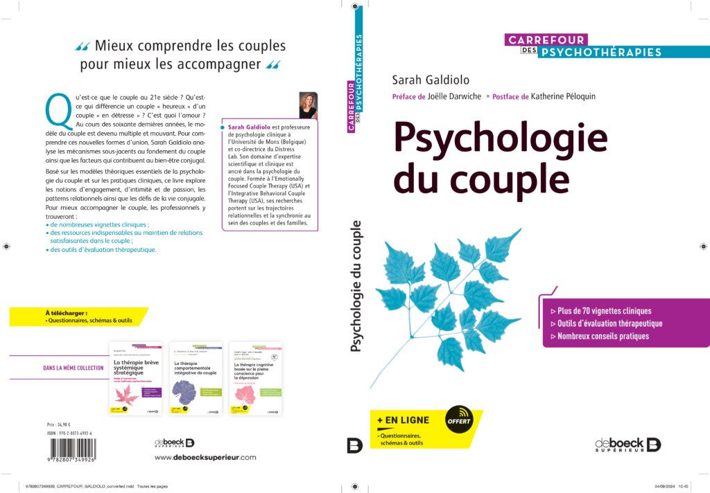 Sarah Galdiolo, professeure de psychologie clinique à l’UMONS, publie un livre sur la psychologie du couple