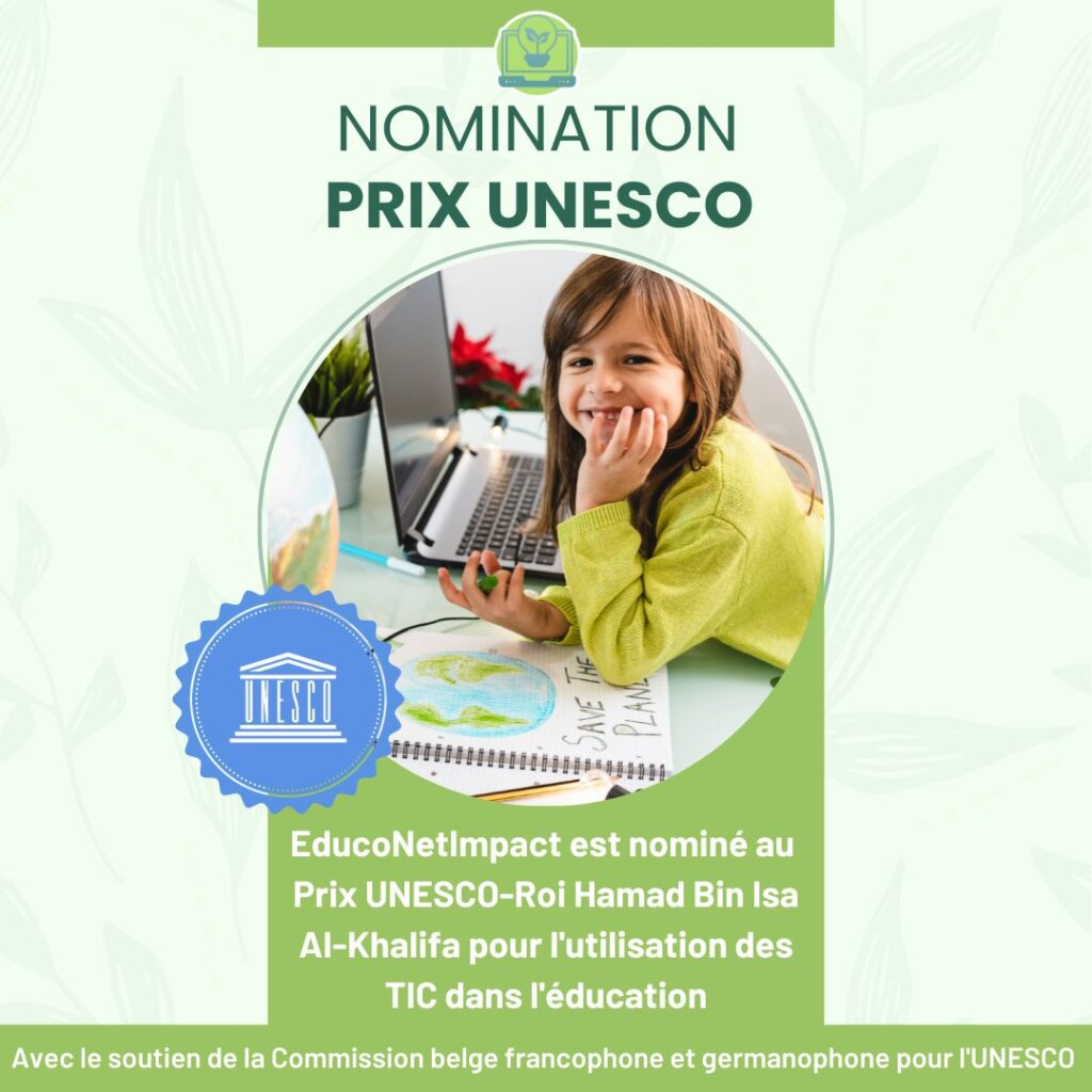 Nomination au Prix UNESCO pour l’utilisation des TIC dans l’éducation