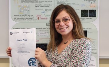 Poster prize at the 5th European meeting on AMPK awarded to Louise Pierre (Metabolic and Molecular Biochemistry Lab)