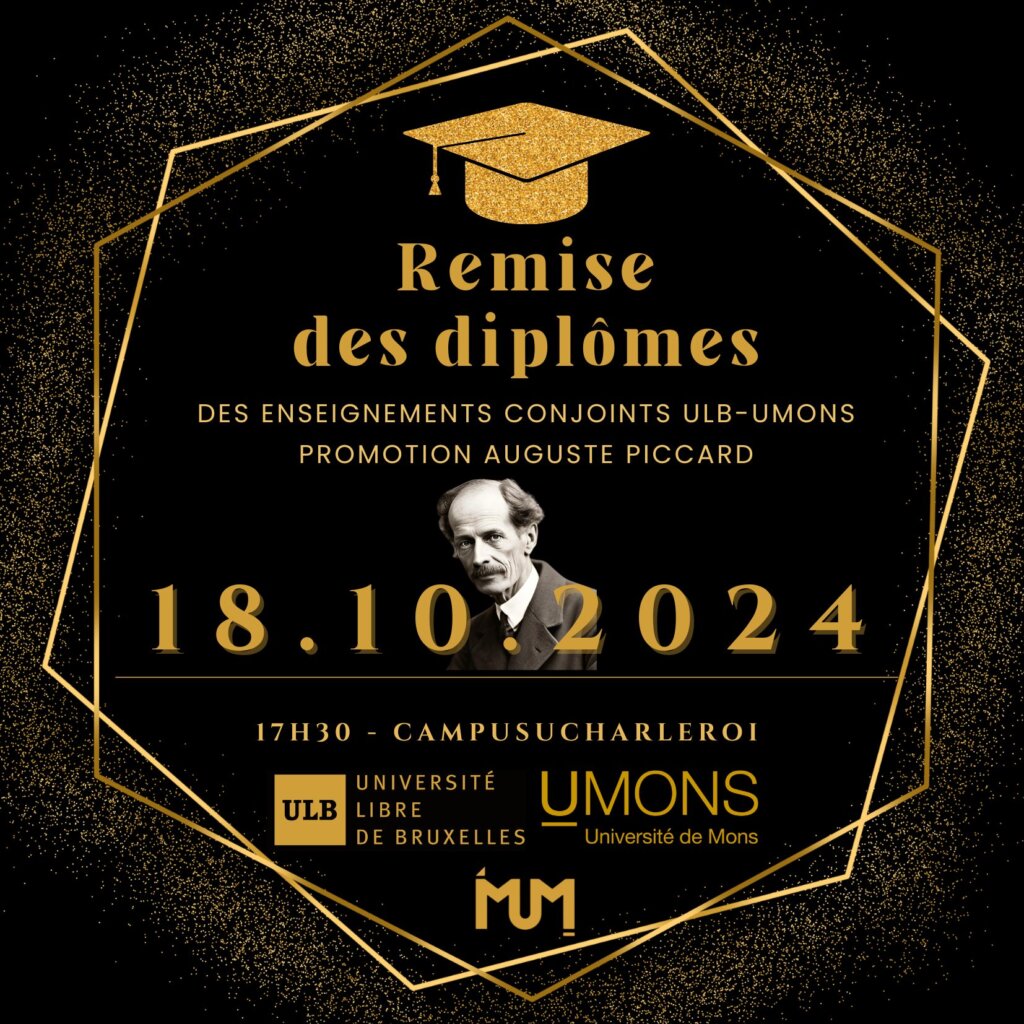 Cérémonie de remise des diplômes des Bacheliers et du Master universitaires conjoints organisés à Charleroi par l'ULB et l'UMONS