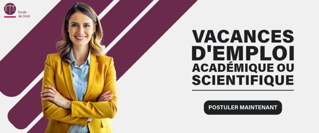 Nouvelles vacances d'emplois académiques ou scientifiques